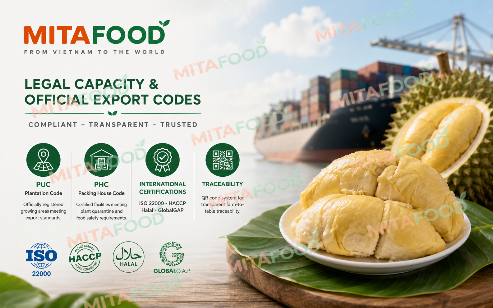 Legal compliance and official export registration 